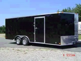 20ft Black Bumper Pull Enclosed Car Hauler