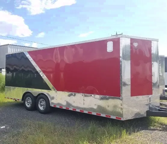 20ft Red and Black Two Tone Car Hauler