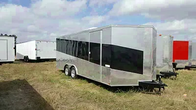 24FT Two Tone V-Nose Car Hauler
