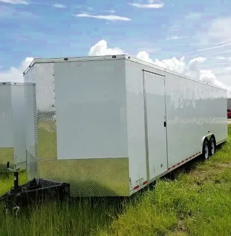 Car Hauler 28ft White V-Nose