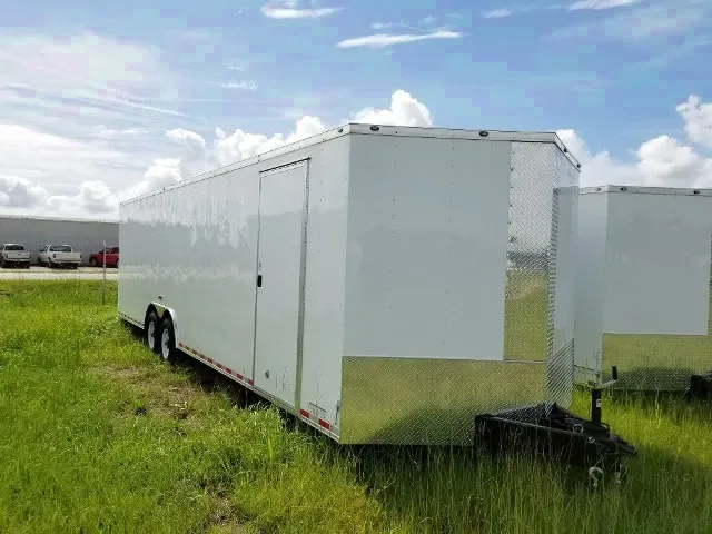 28FT White Car Hauler