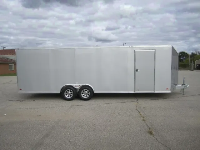24ft Silver All Aluminum Car Hauler