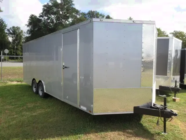 Silver V-Nose 22FT Enclosed Cargo Trailer