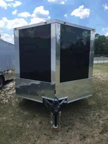 24ft Black V-Nose TA Enclosed Trailer