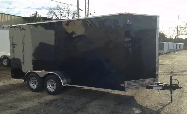 16ft Tandem Axle Auto Hauler-Black V-nose