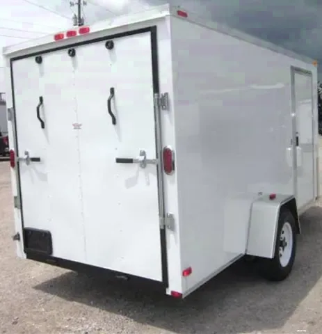 WHITE 10FT Cargo Trailer With Ramp