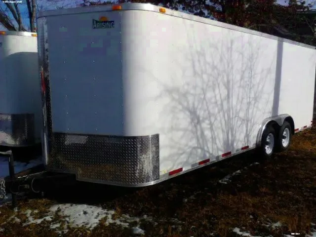 24FT CARGO TRAILER WITH RAMP-WHITE
