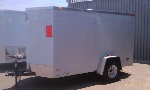 8ft Cargo Trailer - SILVER WITH BARN DOORS