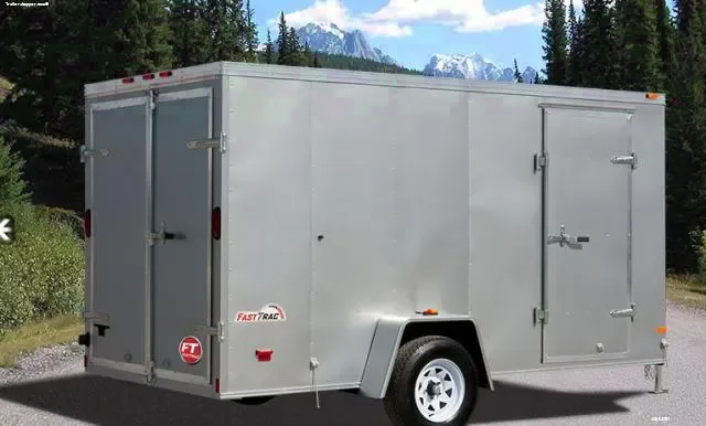 12ft Single Axle Cargo Trailer with Rounded Front