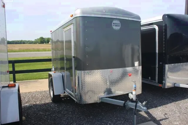 Gray 8FT Flat front Double rear doors