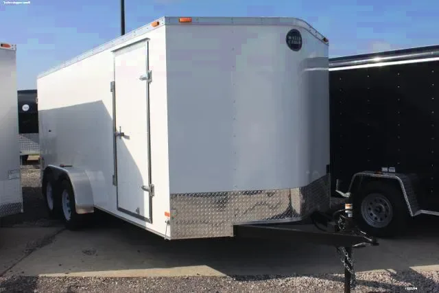 16FT Cargo Trailer White Round Nose