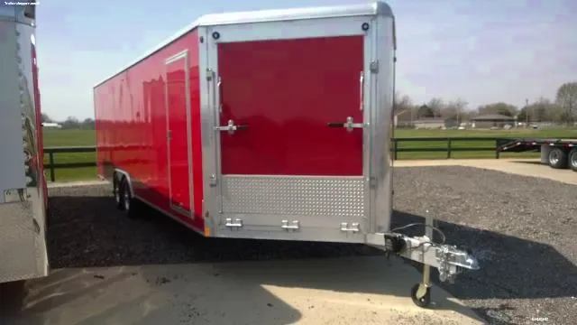 Red Aluminum Enclosed Cargo/Auto Trailer