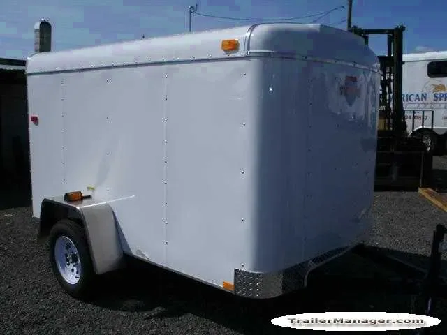 8ft Single Axle WHITE  With Single Door