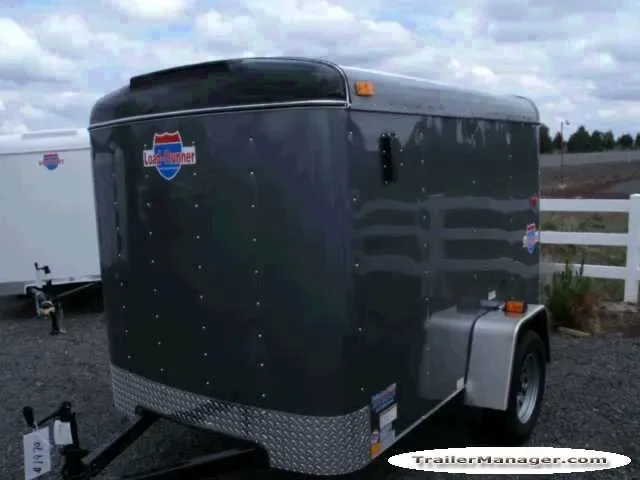 8FT CHARCOAL FLAT FRONT CARGO TRAILER