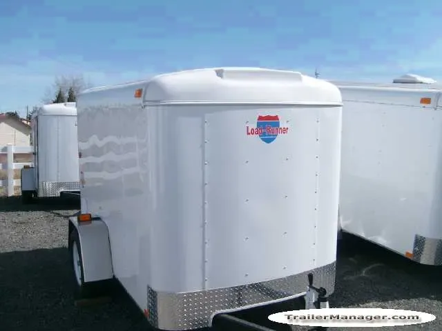 8FT Single Axle WHITE With Ramp with Spare Tire
