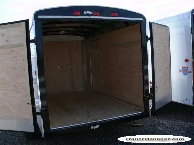 WHITE FLAT FRONT 10FT CARGO TRAILER