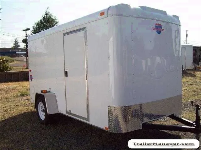 12ft Single Axle WHITE  With Double Door