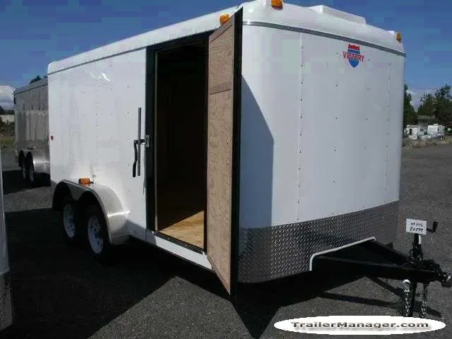 14FT TA WHITE CARGO TRAILER