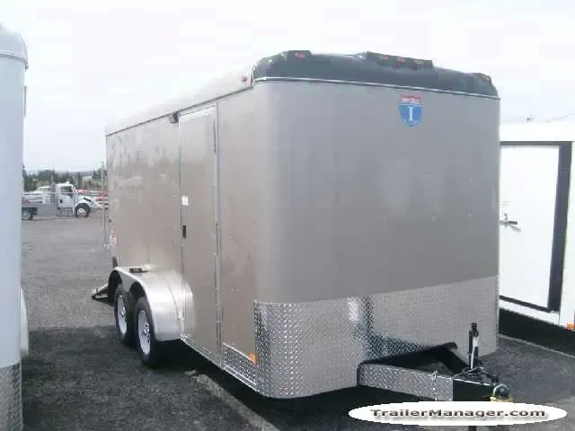 14FT  CHAMPAGNE CARGO TRAILER W/RAMP
