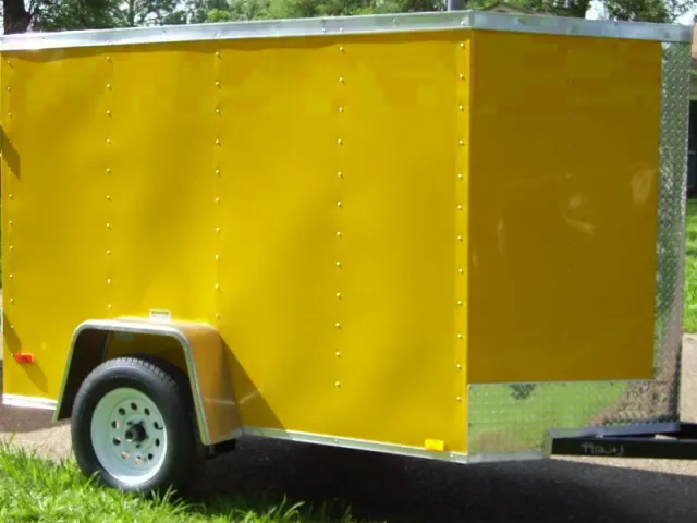 8ft Single 3500lb Axle Enclosed - Yellow