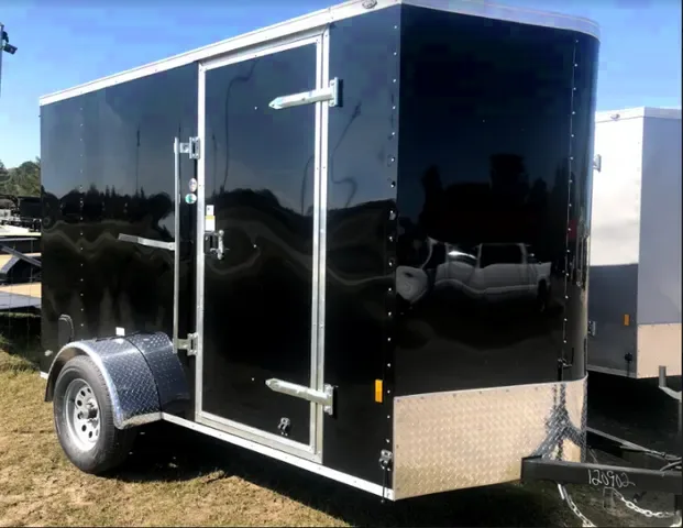 10ft SA Enclosed Cargo Trailer-Black V-Nose