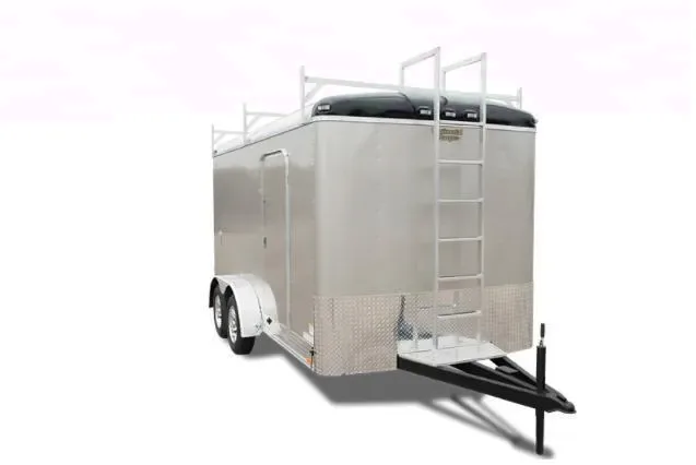 10FT SINGLE AXLE - SILVER WITH LADDER AND RACKS