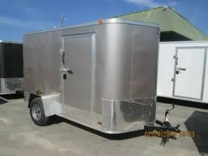 Single Axle 10ft Gray Flat Front