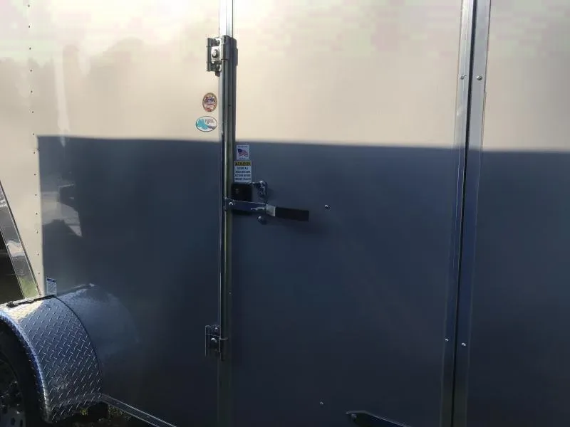 12ft SA Enclosed Cargo Trailer-Silver/Black