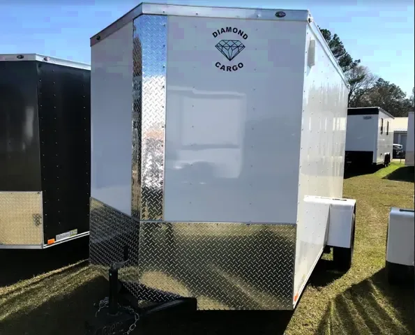 12ft Single Axle Enclosed Cargo Trailer-White