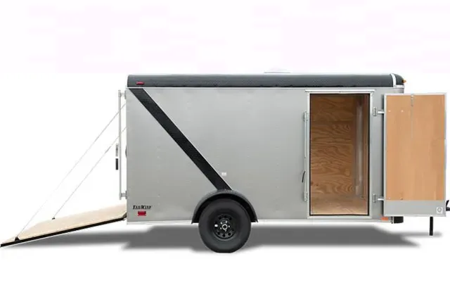 12ft Single Axle Silver Black Trim Slant