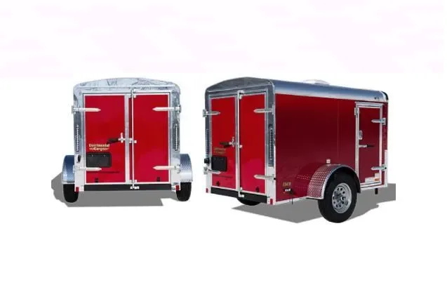 12ft Single Axle Enclosed Cargo - RED