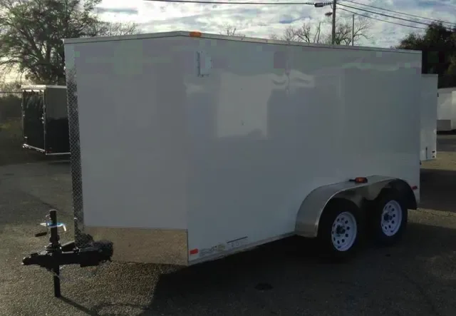 12FT T/A WHITE V-NOSE