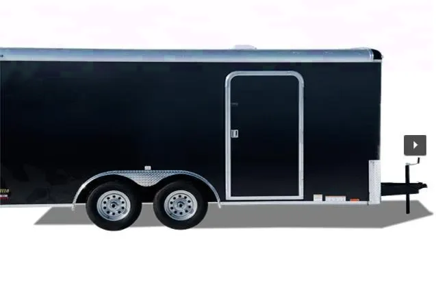 20ft Tandem Axle Enclosed Black with Flat Front