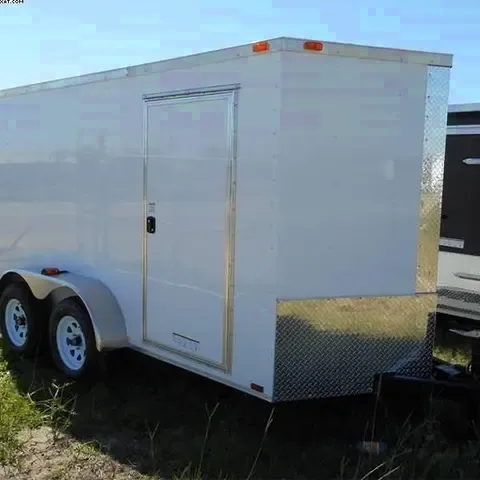 14ft White Tandem 3500lb Axle Cargo Trailre