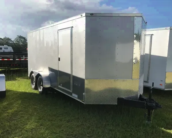 16ft Enclosed Cargo Trailer-Silver