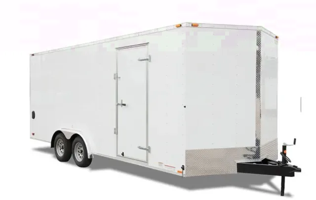 16ft T/A Enclosed Trailer-White V-Nose 2-3500lb Axles