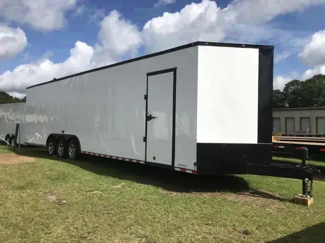 34ft  Enclosed Cargo Trailer-White Blackout