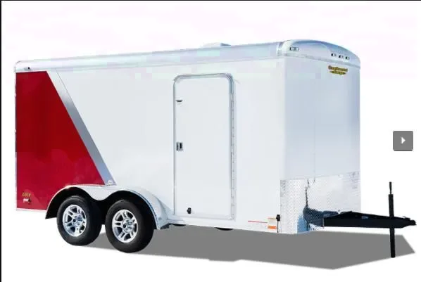 16ft T/A 2-3500lb Enclosed Cargo Red/White Two Toned
