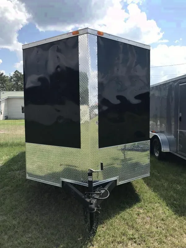 16ft  Enclosed Cargo Trailer-Black V-nose