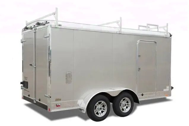 18ft Tandem Enclosed Cargo Trailer w/Ladder Racks
