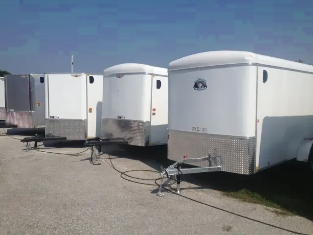 12ft White Cargo Trailer w/Flat Front
