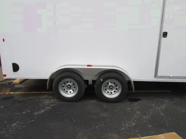 16ft  Cargo Trailer White Flat Front