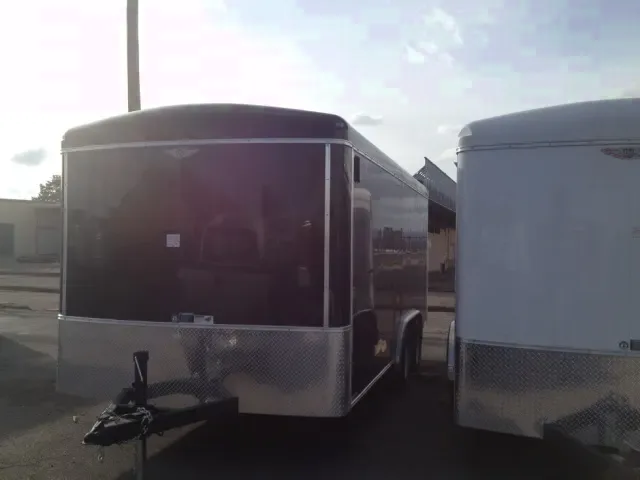 Black 16ft Enclosed Cargo Trailer w/Ramp