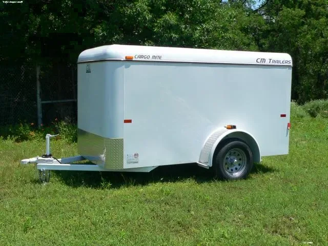 White Flat Front 10ft Cargo Trailer