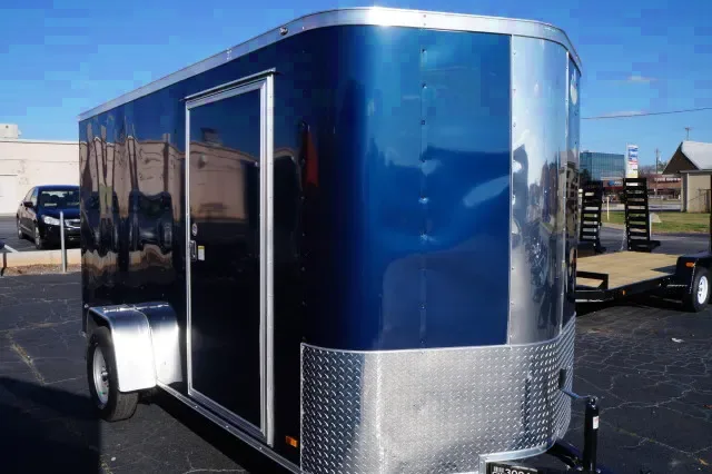 BLUE..12FT...RAMP DOOR...CARGO TRAILER