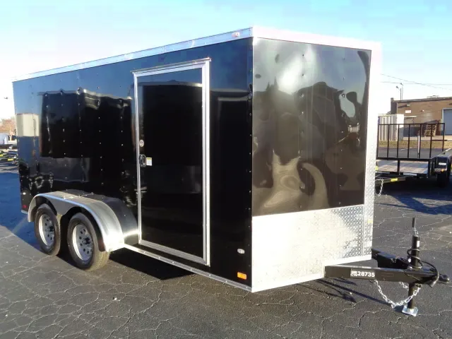 14FT...V NOSE ...RAMP...BLACK