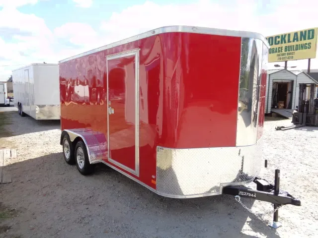 14FT...TANDEM AXLE...RAMP...RED