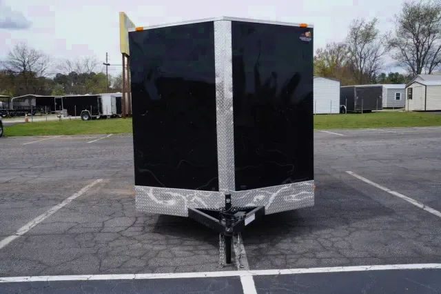 14FT BLACK..RAMP DOOR..V NOSE