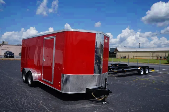 14FT TANDEM AXLE...RAMP...RED