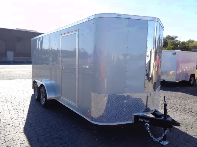 16FT CARGO TRAILER WITH RAMP DOOR SILVER